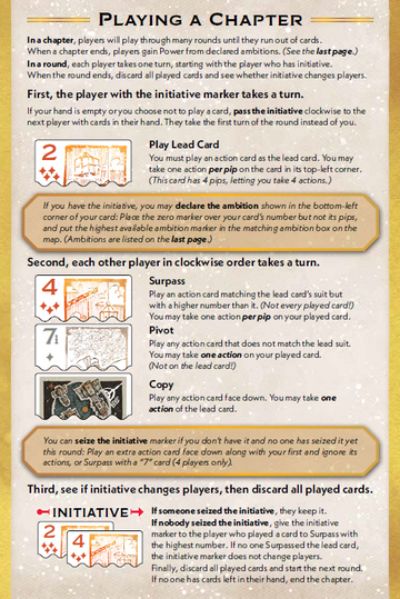 The cover of the player aid for the Arcs Base Game