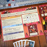 Close up of the Lord of the Hundreds player board and components