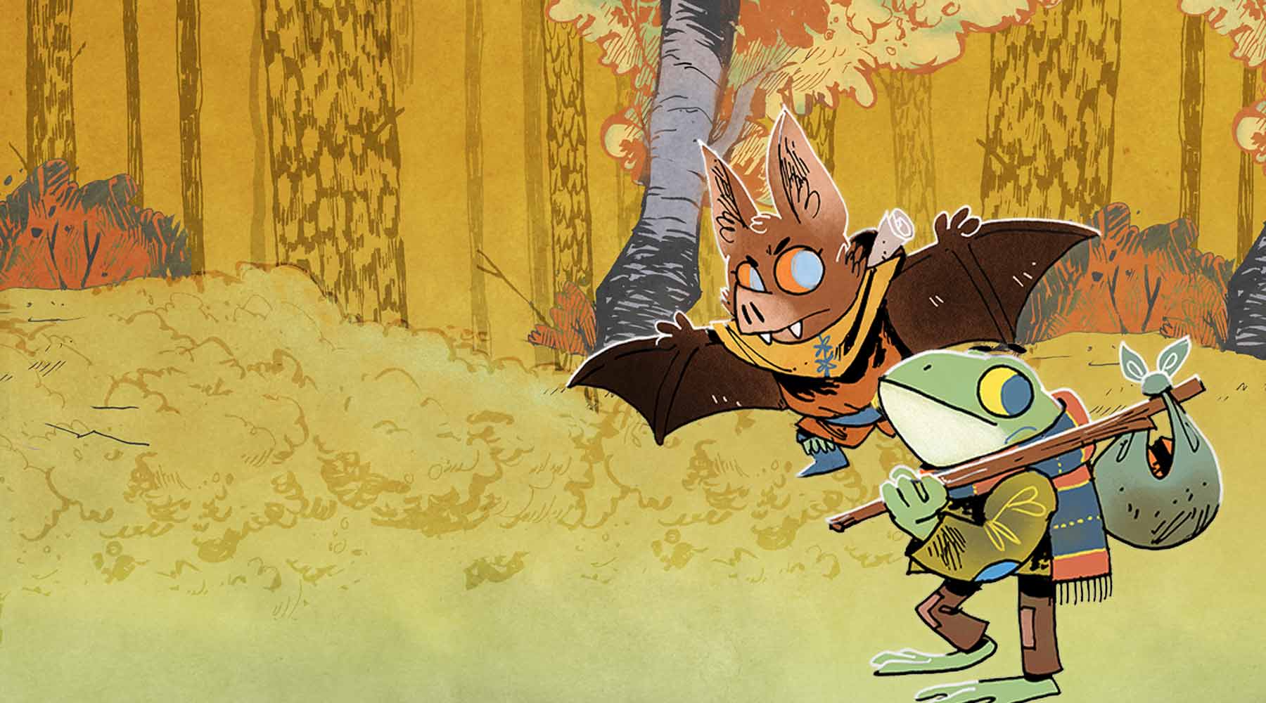 Characters from Root the Homeland Expansion, a bat and a frog