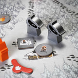Keepers meeples on the winter map with cardboard tokens