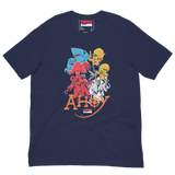 Navy tee with Ahoy character print