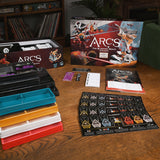 The components and box for Arcs: The Blighted Reach Expansion