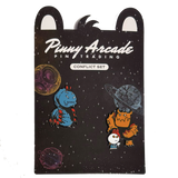 The Pinny Arcade Arcs pin set from 2024 featuring two Arcs characters on a custom backing card