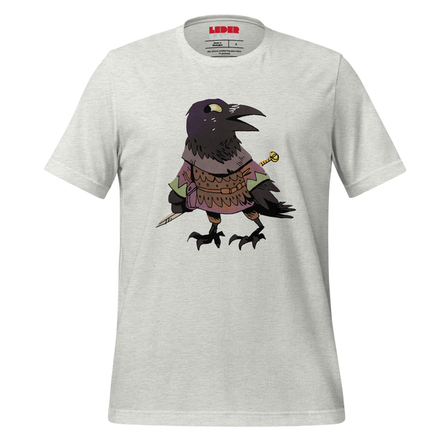 Ash t-shirt with Corvid crow character print