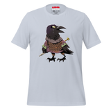 Light Blue t-shirt with Corvid crow character print