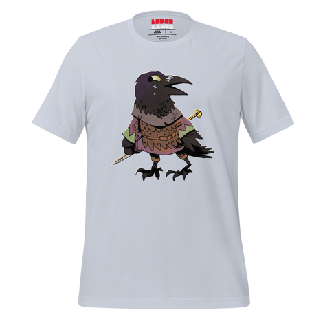 Light Blue t-shirt with Corvid crow character print