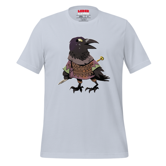 Light Blue t-shirt with Corvid crow character print