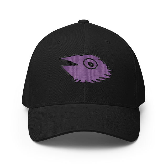 Black baseball cap with embroidered Corvid Conspiracy VP symbol 