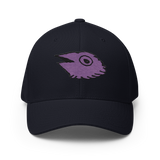 Navy baseball cap with embroidered Corvid Conspiracy VP symbol 