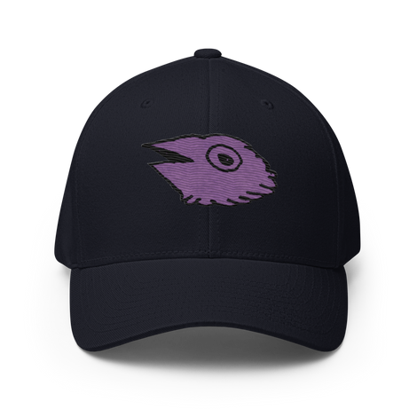 Navy baseball cap with embroidered Corvid Conspiracy VP symbol 