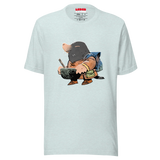 Ice Blue t shirt with Underground Duchy print