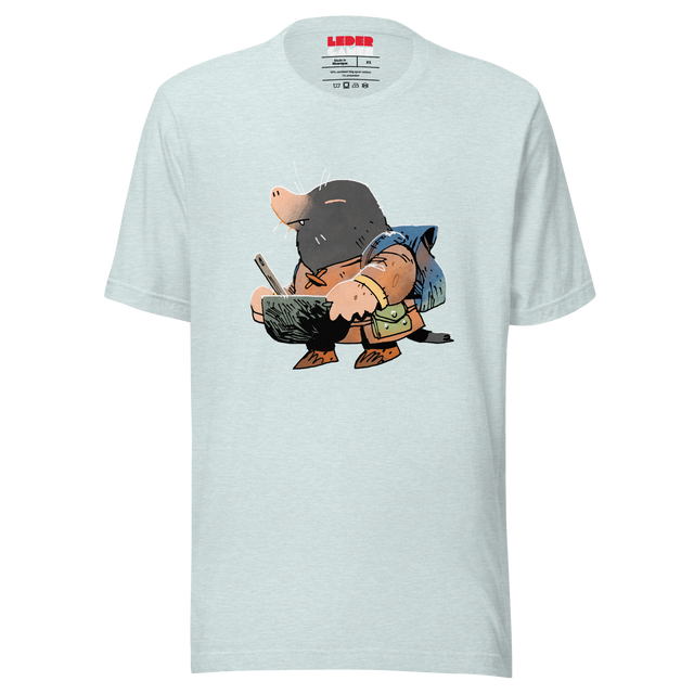 Ice Blue t shirt with Underground Duchy print