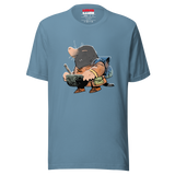 Steel Blue t shirt with Underground Duchy print