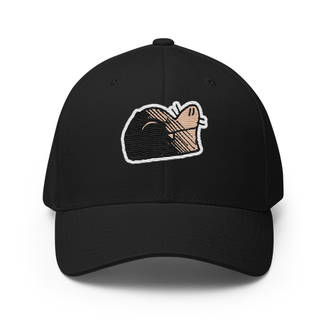 Black baseball cap with embroidered Underground Duchy VP symbol 