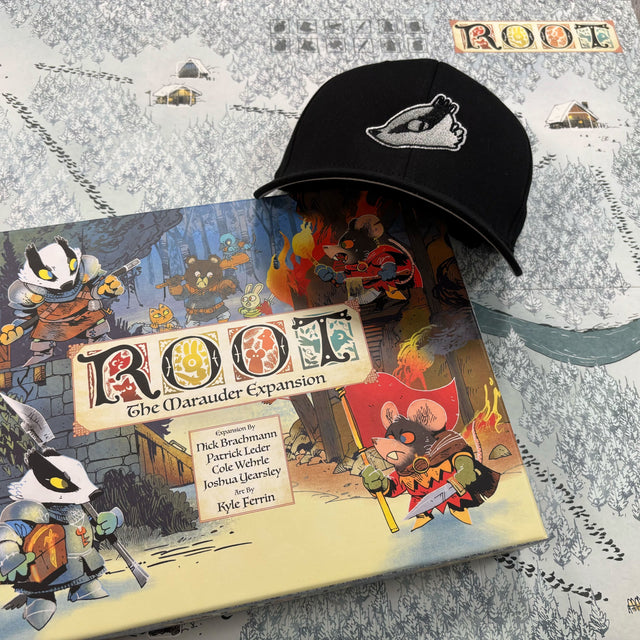 Keepers in Iron VP on Black baseball cap with Root Marauder Expansion box