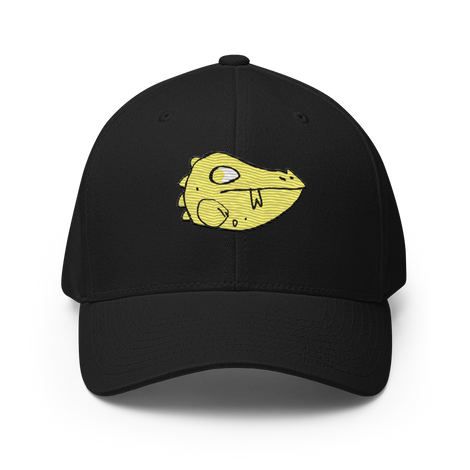 Black baseball cap featuring the Lizard Cult's VP marker embroidered on the front.