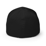 Back of the black baseball cap