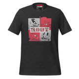 Dark grey tee with a block-style Marauder character print