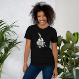 Model Wearing Keepers Badger on Black T-shirt