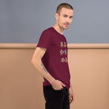 Lord of the Hundreds Mood Tee on Maroon, worn by model