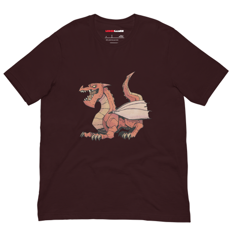 Oxblood red t-shirt with the red dragon from Vast TCC
