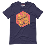 The Woodland Alliance group shield on a dark blue t-shirt