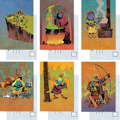 The 6 designs included in the set, 2 each