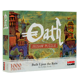 Cover for the 1000-piece puzzle featuring the art from the Oath base game box