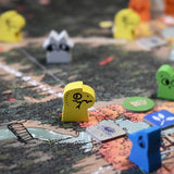 Warm Sun Prophet Hireling meeples in-play on the Root autumn game board