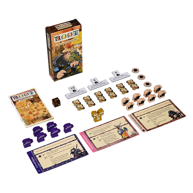 Root Underworld Hirelings Pack box and components