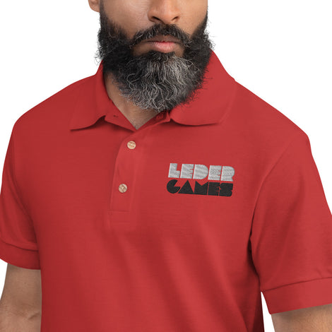 [STAFF] Leder Games Logo Red Polo